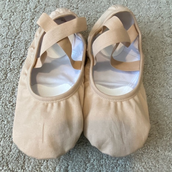 New Stelle Pink Canvas Ballet Slippers Dance Shoes Size 8.5 - Picture 4 of 9